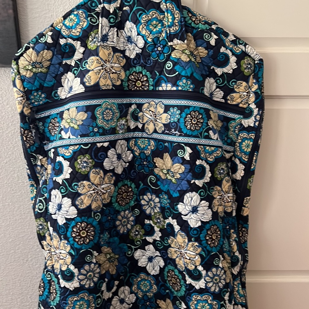 Vera Bradley Mod Floral Blue Garment Bag Lrg Lightweight Cotton Travel Accessory - Picture 3 of 16